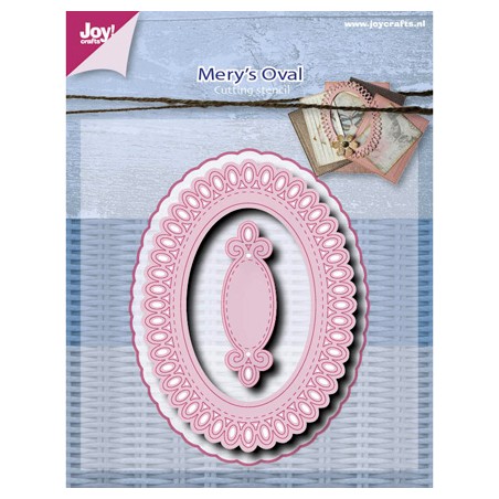 (6002/0518)Cutting & Embossing stencil Mery's oval