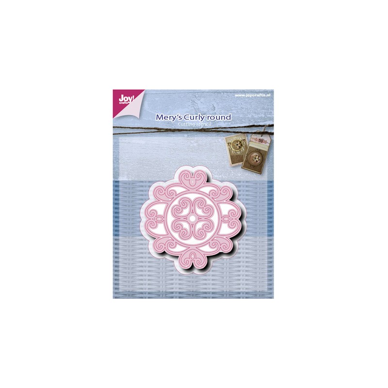 (6002/0517)Cutting & Embossing stencil Mery's curly rond