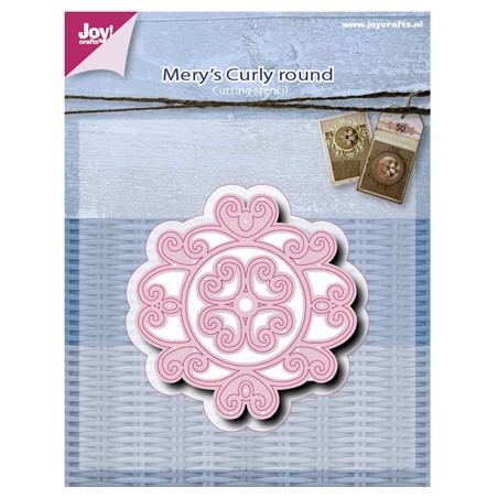 (6002/0517)Cutting & Embossing stencil Mery's curly rond