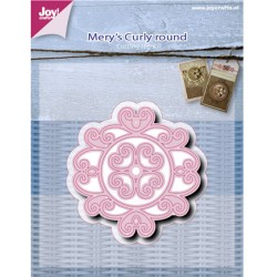 (6002/0517)Cutting & Embossing stencil Mery's curly rond