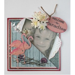 (6002/0506)Cutting & Embossing stencil Flamingo