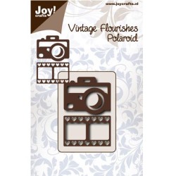 (6003/0067)Pochoir Vintage Flourishes Appareil photo + film coeu