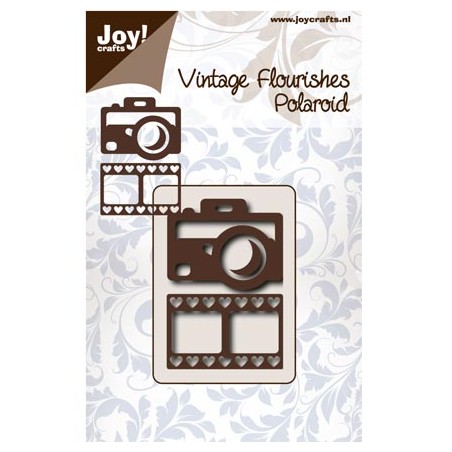 (6003/0067)Pochoir Vintage Flourishes Appareil photo + film coeu