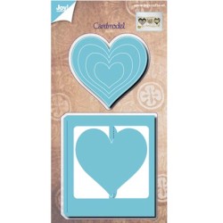 (6002/0556)Cutting & Embossing stencil Heart + Hearts (4pc)