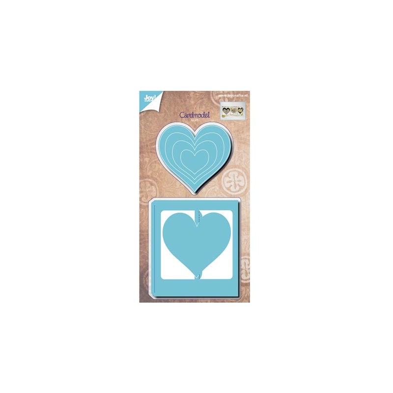 (6002/0556)Cutting & Embossing stencil Heart + Hearts (4pc)