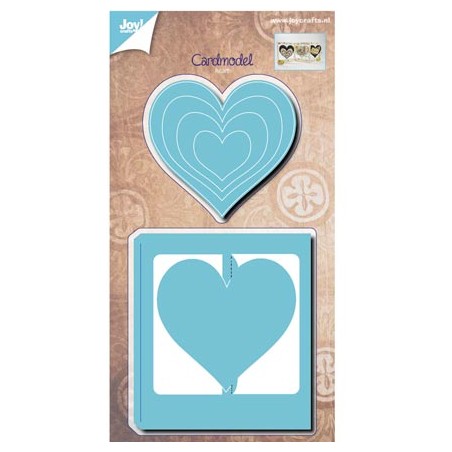 (6002/0556)Cutting & Embossing stencil Heart + Hearts (4pc)