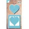 (6002/0556)Cutting & Embossing stencil Heart + Hearts (4pc)