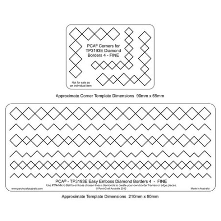 (TP3193E)EMBOSSING Easy Emboss Diamond Borders 4 - FINE