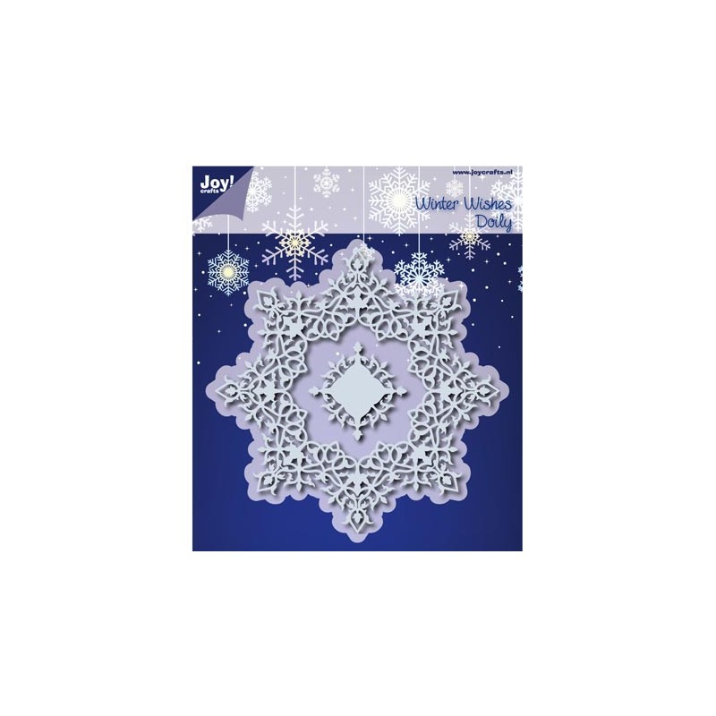 (6002/0536)Cutting & Embossing stencil Winter Wishes Doilie