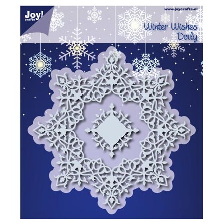 (6002/0536)Cutting & Embossing stencil Winter Wishes Doilie