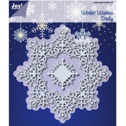 (6002/0536)Cutting & Embossing stencil Winter Wishes Doilie