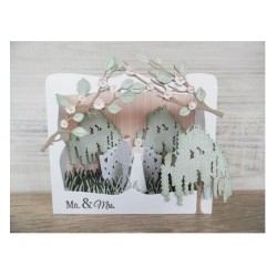 (LR0429)Creatables stencil Weeping Willow