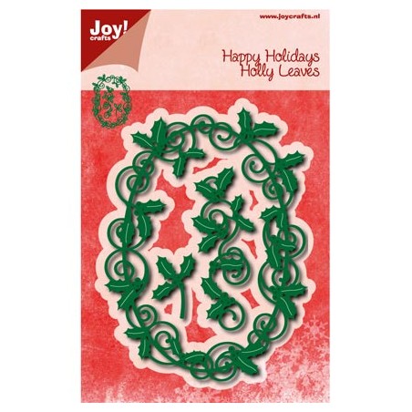 (6002/0576)Cutting & Embossing stencil Holly Leaves