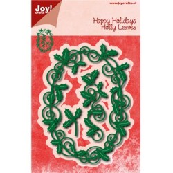 (6002/0576)Cutting & Embossing stencil Holly Leaves