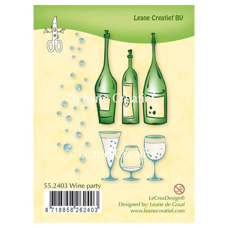 (55.2403)Clear stamp Wine Party