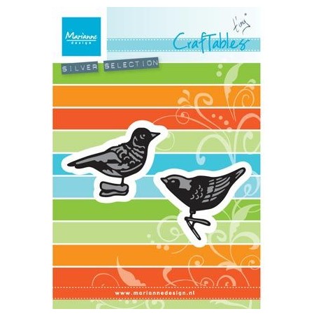 (CR1380)Craftables stencil Tiny's ornaments birds