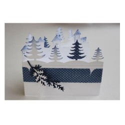 (6002/0587)Cutting & Embossing stencil Mery's Christmas trees an