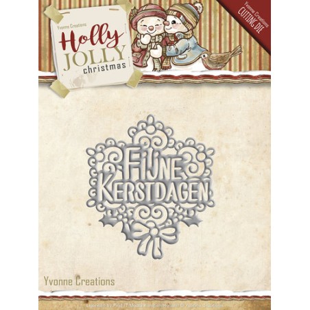 (YCD10074)Die - Yvonne Creations - Holly Jolly - Fijne Kerstdage