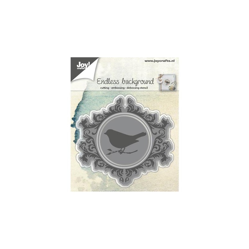 (6002/0573)Cutting & Embossing stencil Background with bird