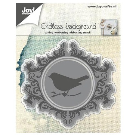 (6002/0573)Cutting & Embossing stencil Background with bird