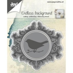 (6002/0573)Cutting & Embossing stencil Background with bird