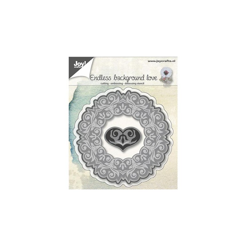 (6002/0644)Cutting & Embossing stencil Endless background love