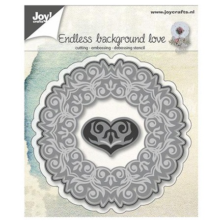 (6002/0644)Cutting & Embossing stencil Endless background love