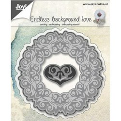 (6002/0644)Cutting & Embossing stencil Endless background love