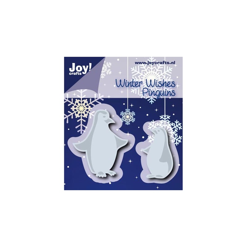 (6002/0582)Cutting & Embossing stencil Winter Wishes Pinguins