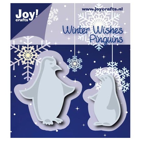 (6002/0582)Cutting & Embossing stencil Winter Wishes Pinguins