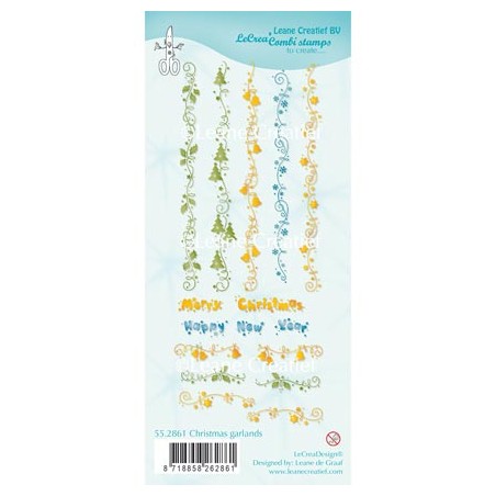 (55.2861)Clear stamp Christmas Garlands