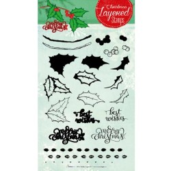 (STAMPLS10)Clear Stamps layered Christmas 10