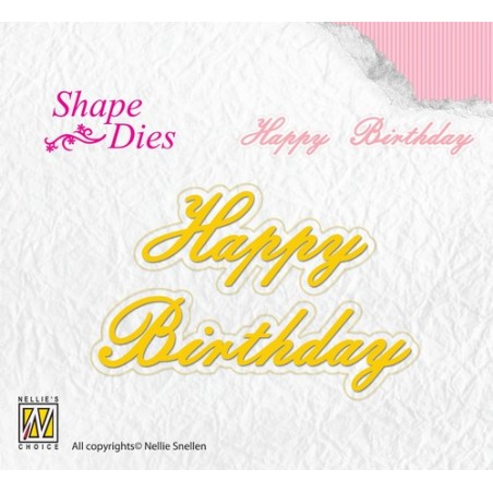 (SD095)Nellies Choice Shape Die - Happy Birthday