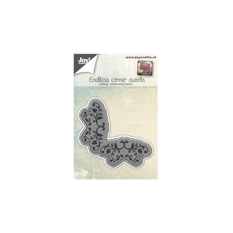 (6002/0651)Cutting & Embossing stencil Endless corner swirls