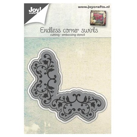 (6002/0651)Cutting & Embossing stencil Endless corner swirls