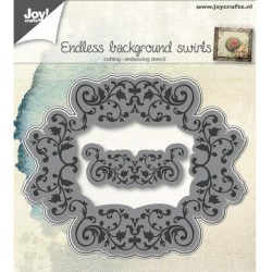 (6002/0649)Cutting & Embossing stencil Endless background swirls