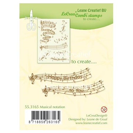 (55.3165)Clear stamp Musical notation