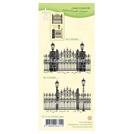 (55.3110)Clear stamp combi Garden gate