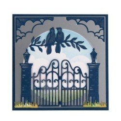 (55.3110)Clear stamp combi Garden gate