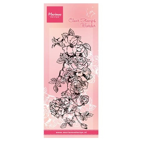 (TC0847)Clear stamp Tiny's border: roses