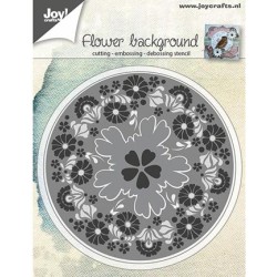 (6002/0565)Cutting & Embossing stencil Flower Background