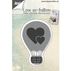 (6002/0665)Cutting & Embossing stencil Love-Air Balloon