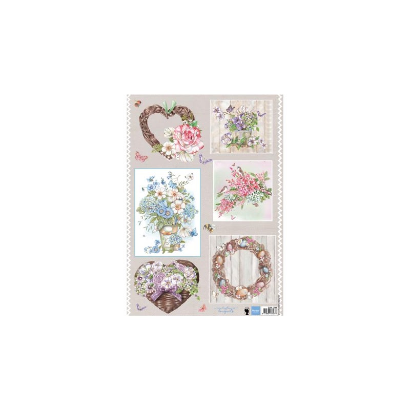 (EWK1248)3D Country Flowers 2