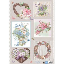 (EWK1248)3D Country Flowers 2