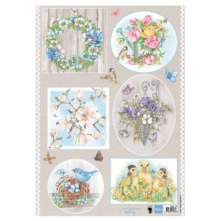 (EWK1247)3D Country Flowers 1