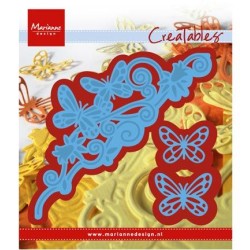 (LR0456)Creatables stencil Butterfly border