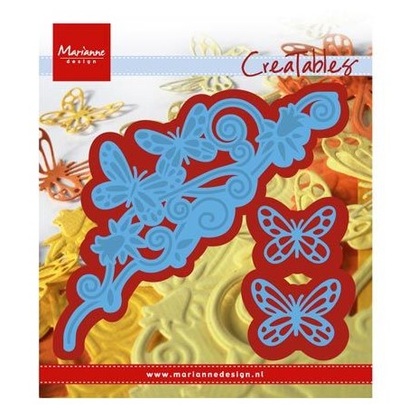 (LR0456)Creatables stencil Butterfly border