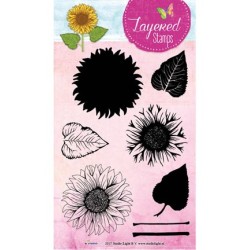 (STAMPLS16)Clear Stamps Layered Flower Stamps nr.16