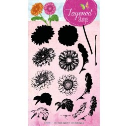 (STAMPLS15)Clear Stamps Layered Flower Stamps nr.15