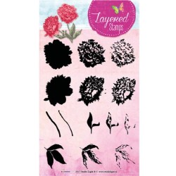 (STAMPLS14)Clear Stamps Layered Flower Stamps nr.14